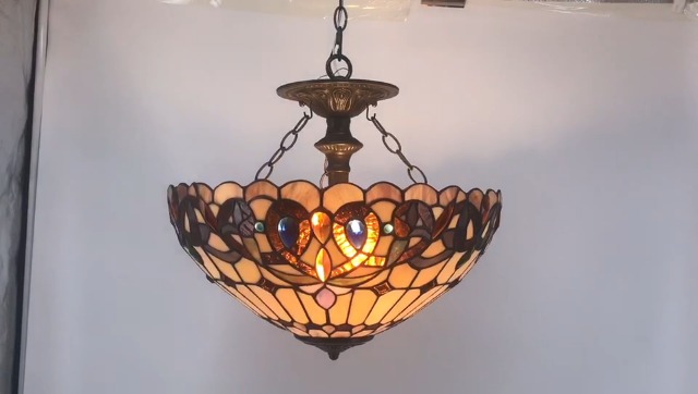 WERFACTORY Tiffany Ceiling Light Fixture Serenity Victorian